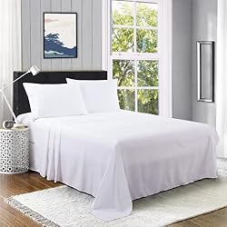 Visione White Queen Sheets, Brushed Microfiber