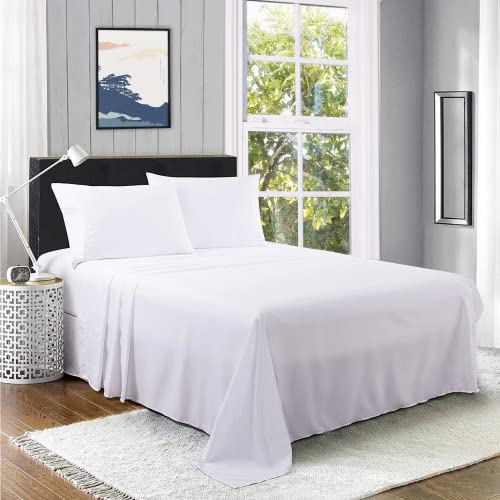 Visione White Queen Sheets, Brushed Microfiber