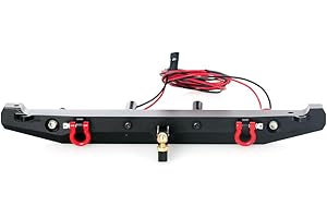 LCX 1/10th RC Crawler Car Aluminum Rear Bumper for TRX4 TRX6 SCX10 II SCX10 III D90 Gen7 Gen8 Gen9, Upgrades Parts Accessories