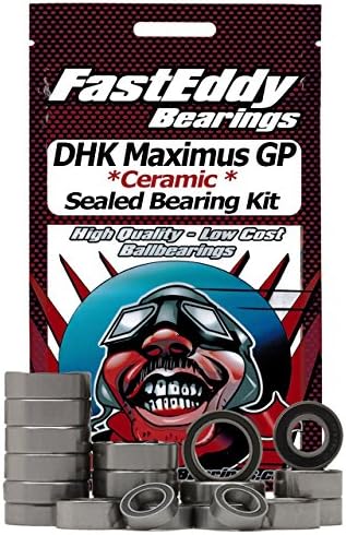 FastEddy Bearings Compatible with DHK Maximus GP Ceramic Rubber Sealed Bearing Kit
