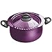Bialetti Oval 5 Quart Pasta Pot with Strainer Lid, Purple