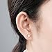 ELBLUVF Stainless Steel Rose Gold Plated Minimalist Tiny Pearl Circle Dot Round Ball Stud Earrings Jewelry For Women(Rose gold Dot)
