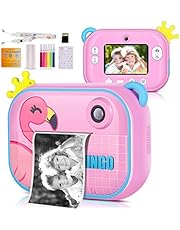 Instant Print Camera for Kids,Zero Ink Kids Camera with Print Paper,Selfie Video Digital Camera with HD 1080P 2.4 Inch IPS Screen,3-14 Years Old Children Toy Learning Camera for Birthday,Chistmas