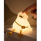 joyful xinghai Kids Night Light Duck Design, Silicone Tap Control Bedside Lamp with Time Auto-Off, Cute Portable LED Nursery Light for Baby, Toddler, Bedroom