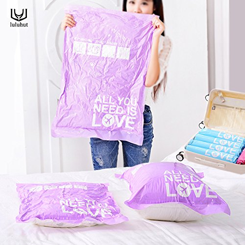 Click Here to See More Images GreenSun(TM) 2 pcs/lot vaccum compressed bag hand roll compression storage bag travel clothing luggage bag vacuum bags for clothes