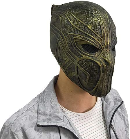 Killmonger Helmet Black Panther Mask Halloween Cosplay Costume Props Latex