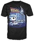 Funko POP! Tees: Back to the Future Marty McFly with DeLorean T-Shirt (Large)