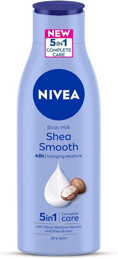 NIVEA Smooth Milk Body Lotion for Dry Skin 200ml - Hydrating, Softening