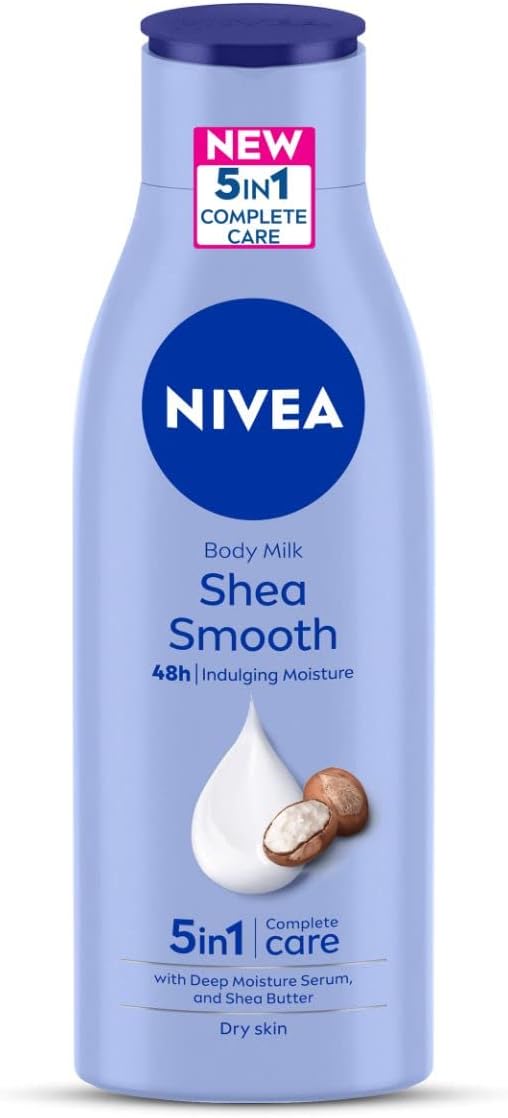 NIVEA Smooth Milk Body Lotion for Dry Skin 200ml - Hydrating, Softening