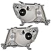 Brock Replacement Driver and Passenger Headlights Headlamps with Bright Chrome Bezels Compatible with 2005-2011 Tacoma 8115004163 8111004163