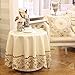 Flower Embroidered lace Cream Tablecloth Rectangular 60 inch x 86 inch Approx