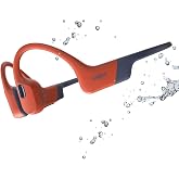 SHOKZ OpenSwim Pro Open-Ear MP3 Headphones, Red, IP68 Waterproof, 32GB MP3 | IP68 waterproof; Bluetooth + 32GB MP3 modes; Vivid underwater sound; 9H battery; Swimming/Water sports