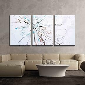 3 Piece Canvas Wall Art - Abstract Picture of The Cosmos - Modern Home Art Stretched and Framed Ready to Hang - 16"x24"x3 Panels