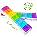 Weekly Pill Organizer 2 Times A Day Am Pm with Easy Push Button,7 Day Large Daily Pill Box Organizer to Hold Vitamin, Fish Oil, Supplements and Medicine (Color) (Without AM PM)