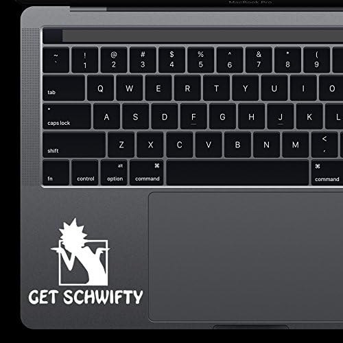 Get Schwifty Rick and Morty Macbook Laptop Car window Die-cut Vinyl Decal Sticker (3" wide, White)