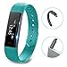 Fitness Activity Tracker, 11TT YG3 Sport Bracelet Wristband Pedometer Smart Band with Step Tracker/Calorie Counter/Sleep Monitor/Call Notification Push for iPhone iOS and Android Phone (Green)