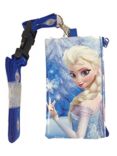 Disney Frozen Elsa KeyChain Lanyard Fastpass ID Ticket Holder Blue