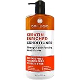 Keratin Conditioner – Sulfate and Paraben Free Deep Treatment for Dry, Damaged Hair - Salon Formula - For Curly, Color Treated, Straight and Frizzy Hair – for Women and Men to Repair Split Ends