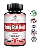 Horny Goat Weed Herbal Supplements: Natural Ginseng Maca Root & Tribulus Terrestris - Sex Drive Libido Booster Increases Focus & Energy For Men & Women 60 Veggie Caps by GoodLife Nutrition