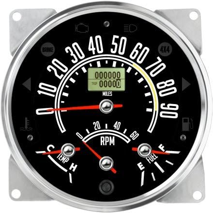 Speedhut 5 1 2 Cj Gps Speedometer Cluster 90mph With