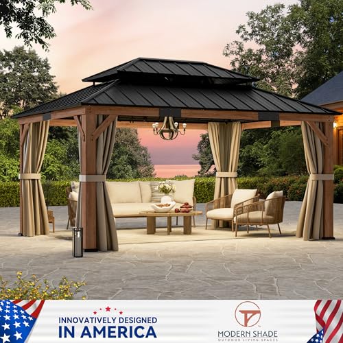 Modern Shade 12x16 Wood Gazebo Review: Permanent Cedar Shelter with Galvanized Roof image 25