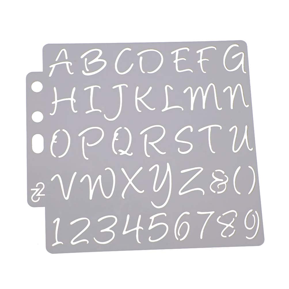HEALLILY Letter and Number Stencils Alphabet Stencil Cake Decorating Stencils for DIY Scrapbooking Painting Drawing Craft