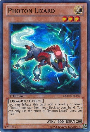 Yu-Gi-Oh! - Photon Lizard (NUMH-EN023) - Number Hunters - 1st Edition - Super Rare