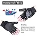 Goture Fingerless Gloves with Cover, Anti-Slip Half Finger Spring Autumn Flip-Over Mitten Fishing Gloves for Fishing