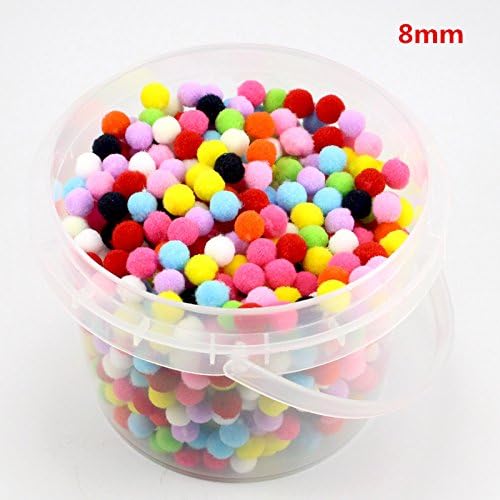 Multi Color Pompom Fur Craft DIY Soft Pom Poms (8mm 1000pcs)