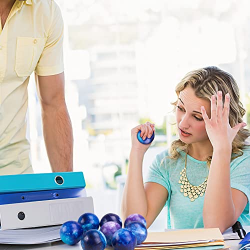 AMOR PRESENT 12PCS Galaxy Stress Balls, Foam Stress Balls 2 inch Space Theme Stress Balls for Stress Relief Outer Space Astronaut Party Class Reward