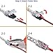 3528 LED Strip Connector 8mm 2 Pin (5 PCS Terminal) With 20 Gauge Extension Wire 2 Conductor UL Listed (9.8 Feet/3 Meter), DIY Both Strip to Power Lead or Board to Board Jumper,NON-WATERPROOF