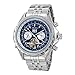 GuTe Elegant Silver Steel Automatic Mechanical Wristwatch Blue Dial Day Date Month Dress
