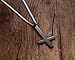 VNOX Jewelry Stainless Steel Upside Down Cross Necklace for Men,Inverted Pendant,Black,24