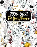2020-2021 Two Year Planner: Beautiful Flowers Cover, 24 Months Planner Calendar January 2020 to Dece by Dora Blossom