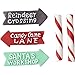 Candy Decorations 5pcs-Candy Cane Sticks & Signs