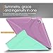 iPad Air 2 Case, Apple iPad Air 2 Case, rooCASE Origami Ultra Slim Fit Thin Lightweight Shell PU Leather Folio Case with Auto Sleep Wake Smart Cover, Orchid / Mint (will NOT fit New iPad 2017)
