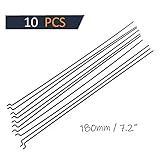 XPURC Steel Z PULL/PUSH Rods 1.2x180 10 Pcs Apply to Rc Airplane Boat Replacement Parts