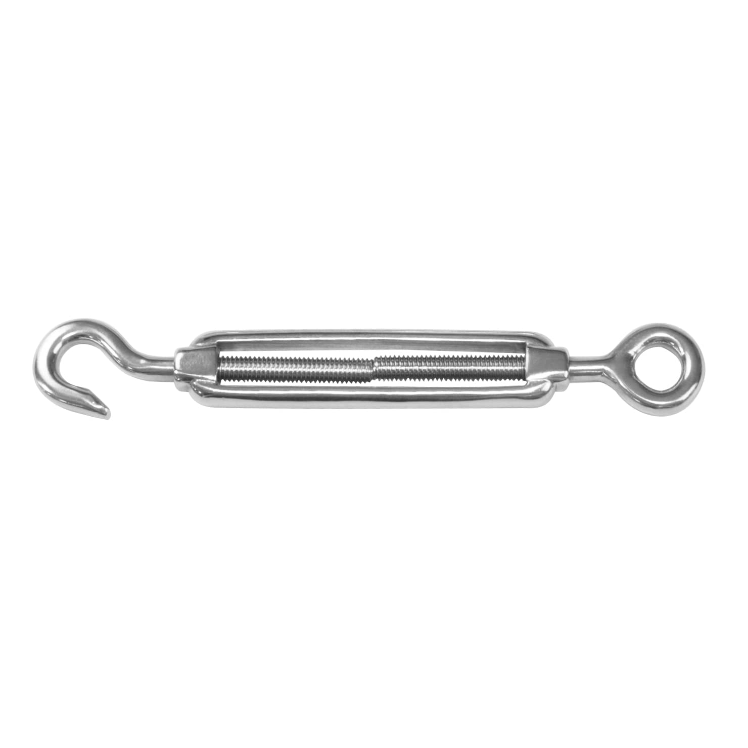 Amig - Ring Tensioner and Body Hook Threaded Mod. 30115 Stainless Steel | Perfect for Tensioning Metal Cables or Wires, Awnings, Tarps or Candles | Size: Screw M5 x 70 mm