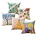 Sykting Farmhouse Pillow Covers 18x18 inch Patterned Throw Pillow Cases Set of 5 Decorative for Indoor Outdoor Colorful