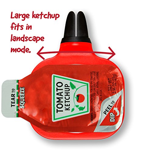 Saucemoto Dip Clip | An in-car sauce holder for ketchup and dipping sauces. As seen on Shark Tank (2 Pack, Gray) - Thumbnail 7