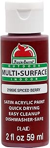Apple Barrel Multi Surface Acrylic Paint, 2 oz, Spiced Berry 2 Fl Oz,21959E