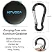 KINVOCA Wired Metal In Ear Earbuds Headphones with Microphone Volume and Case, Bass Stereo Noise Isolating Inear Earphones Ear Buds for Cell Phones, Aluminum Alloy, Carabiner, 3.5mm Jack, Black
