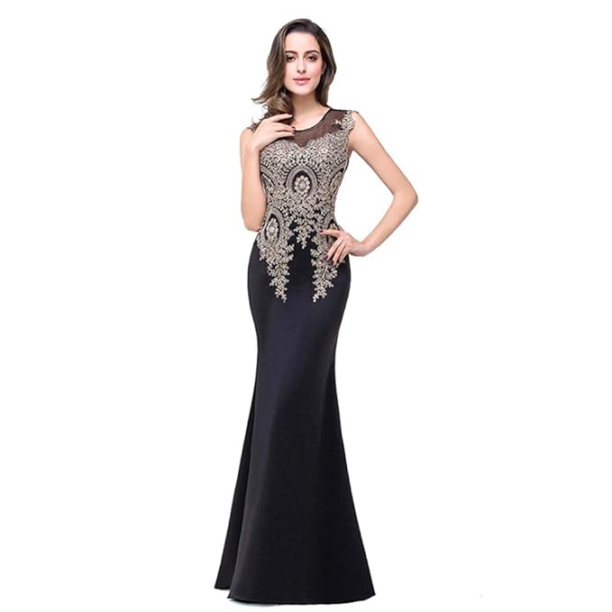 black maxi cocktail dress