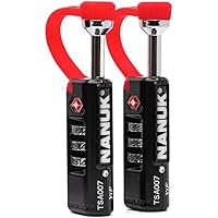 NANUK TSA Approved Locks 2-Pack – Durable, Secure Travel Case Lock with Cut-Resistant Steel Shackle & Rustproof (Black)