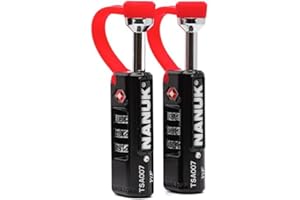 NANUK TSA Approved Locks 2-Pack – Durable, Secure Travel Case Lock with Cut-Resistant Steel Shackle & Rustproof (Black)