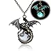 Yaoding Magical Constellation Dragon Glow in the Dark Openwork Pendant Charms Necklace