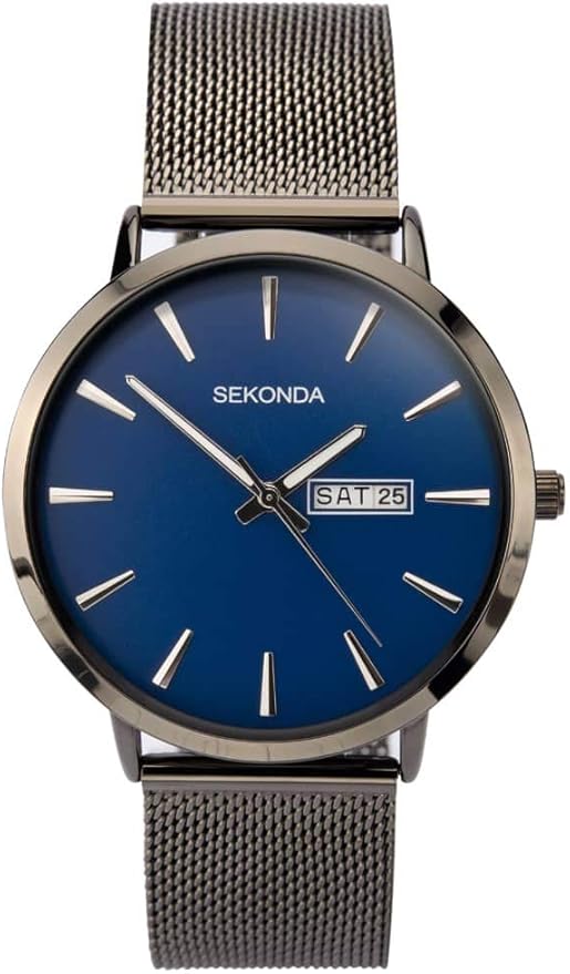 SEKONDA Mens Analogue Classic Quartz Watch with Stainless Steel Strap