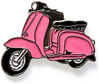 Pink Scooter Enamel Lapel Pin