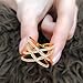 SHINCO Bella Lotus Double Cross CZ Paved 18k Yellow Gold Plated Party Rings, Size 7