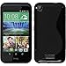 Silicone Case for HTC Desire 320 - S-Style black - Cover PhoneNatic + protective foils